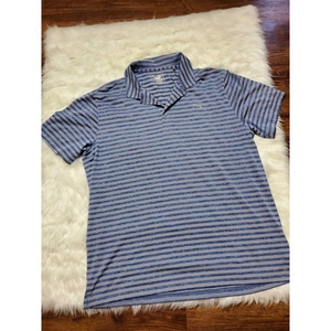 Mens Puma Blue‎ Striped Polo Shirt Size XL